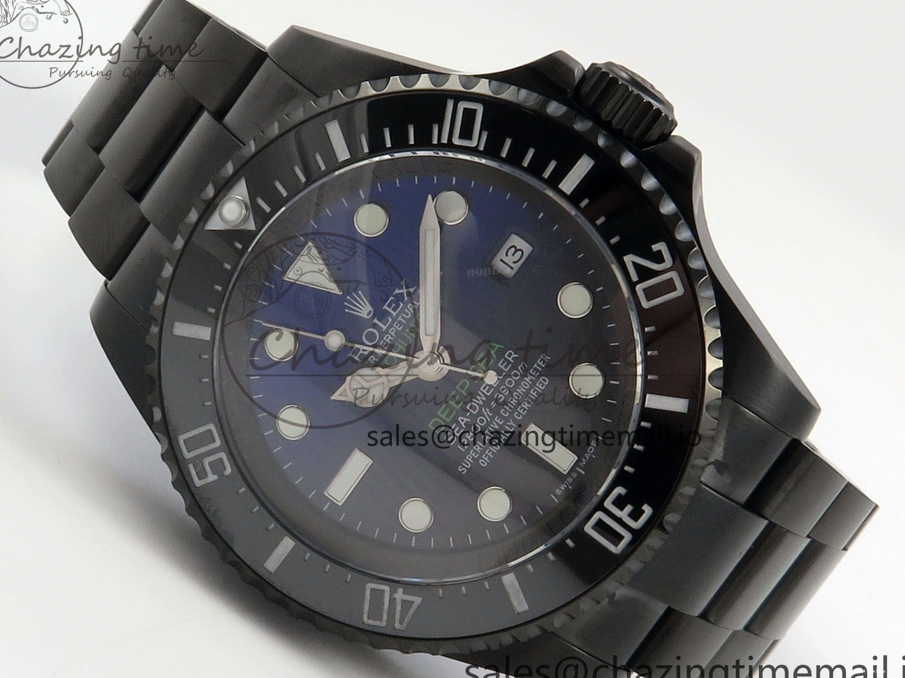 Best AAA Replica Sites Bracelet Ombre Edition 126660 Sea-Dweller 108 DLC Dial Blacken Blue Best 1:1 Durable On SH GMF 1227